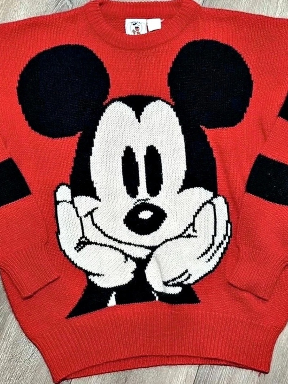 Disney Mickey Mouse Sweater in Red & Black Like New